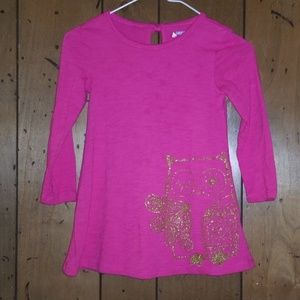 Lightning Bug Girls Size 2T Pink Swing Dress Owl